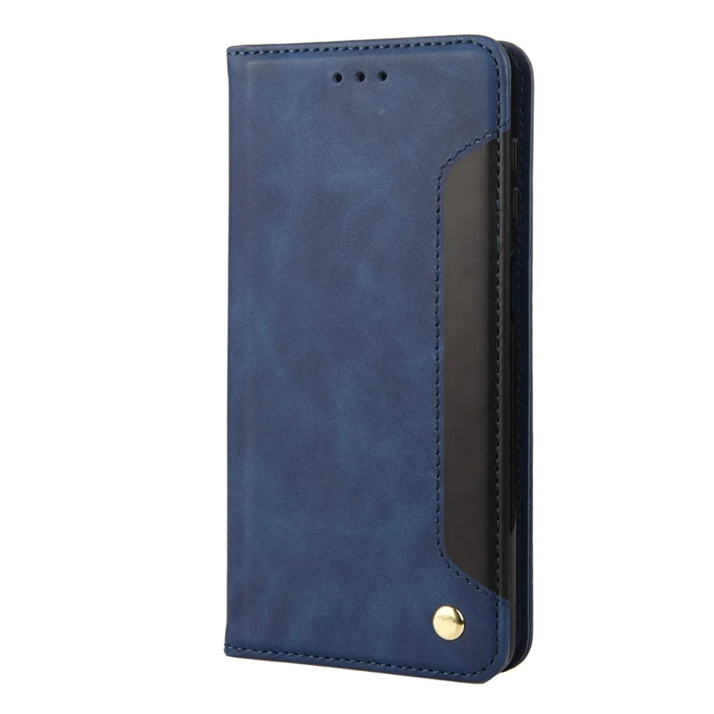 Funda para Samsung Galaxy A37 5G, carcasa de protección resistente a impactos de cuero PU con billetera - Azul