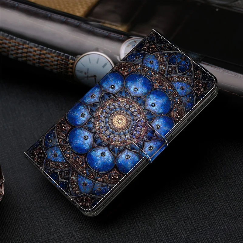 For iPhone 17 Wallet Stand Case Pattern Printing Leather Phone Cover - Glaze Gemstones