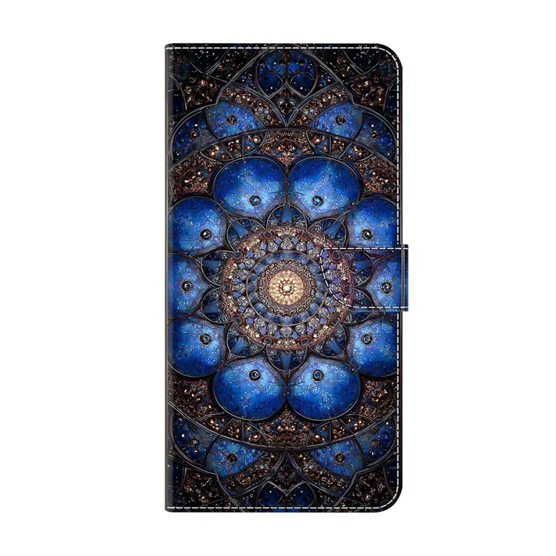 For iPhone 17 Wallet Stand Case Pattern Printing Leather Phone Cover - Glaze Gemstones