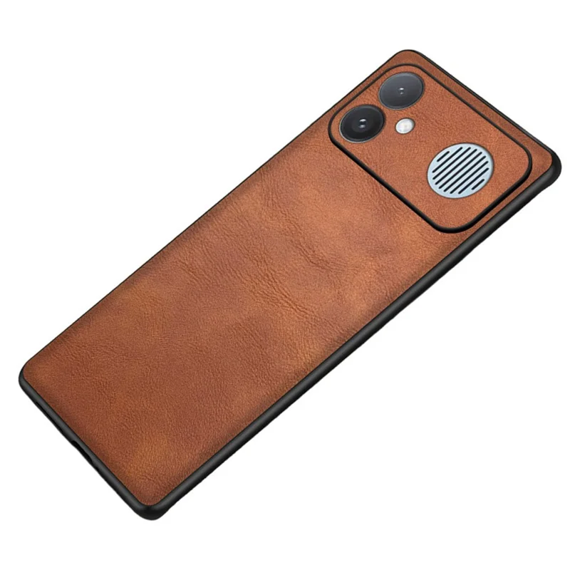 For Xiaomi Redmi K90 Max 5G Case Retro Leather Coated PC + TPU Phone Cover - Brown