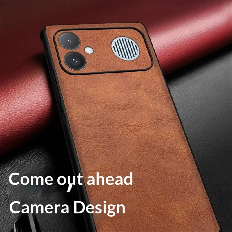 For Xiaomi Redmi K90 Max 5G Case Retro Leather Coated PC + TPU Phone Cover - Brown