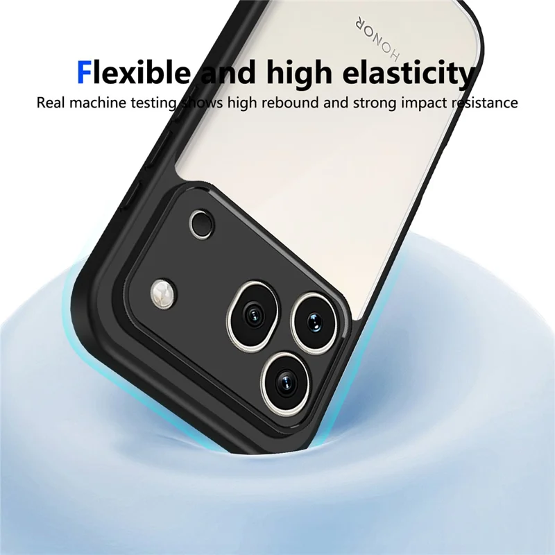 Coque pour Honor 600 Pro 5G, finition mate tactile transparente en PC + TPU résistant aux chocs - Noir