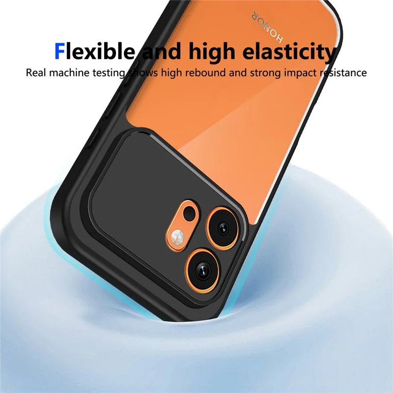 Für Honor 600 5G Hülle Matt Skin-Touch Transparent PC + TPU Stoßfest Handy-Rückseite – Schwarz
