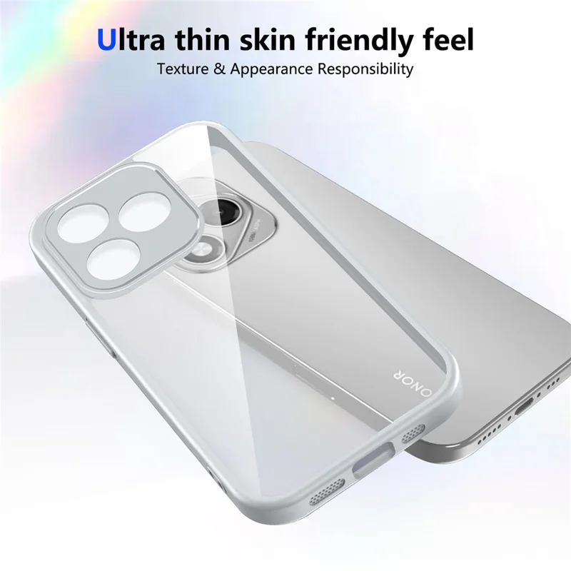 For Honor X5d 4G  /  X5d Plus 4G  /  X5c 4G  /  X5c Plus 4G Case Matte Skin Touch Clear PC + TPU Shockproof Phone Back Cover - White