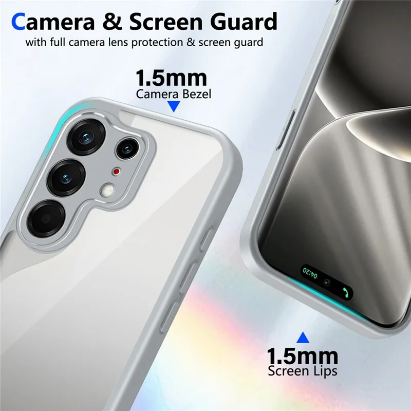 For TECNO Camon 50 Ultra 5G  /  50 Pro 4G Case Matte Skin Touch Clear PC + TPU Shockproof Phone Back Cover - White