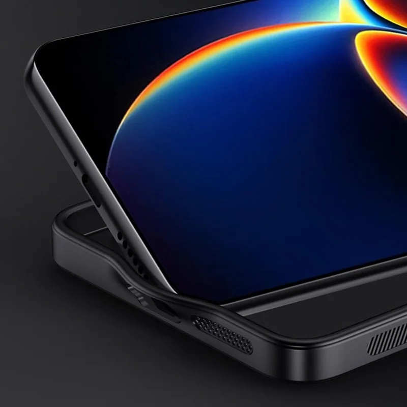 Cover per Xiaomi Redmi K90 Max 5G con Texture in Legno in PU con Rivestimento PC e TPU - Nero