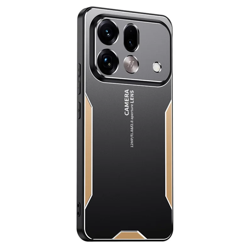 For Oppo Find X9s Pro 5G Phone Case Aluminium Alloy TPU PC Back Cover - Gold