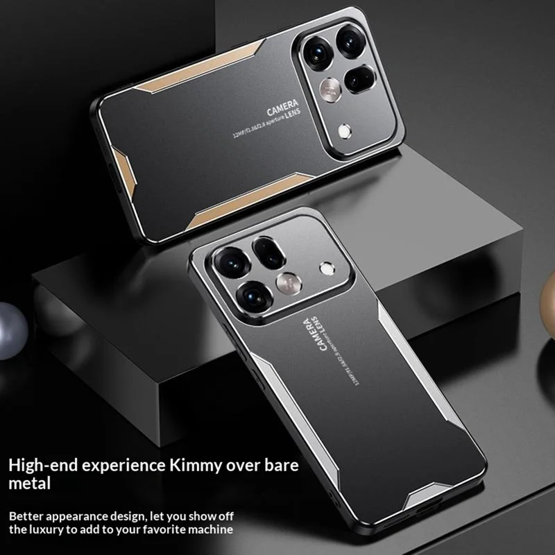 For Oppo Find X9s Pro 5G Phone Case Aluminium Alloy TPU PC Back Cover - Gold