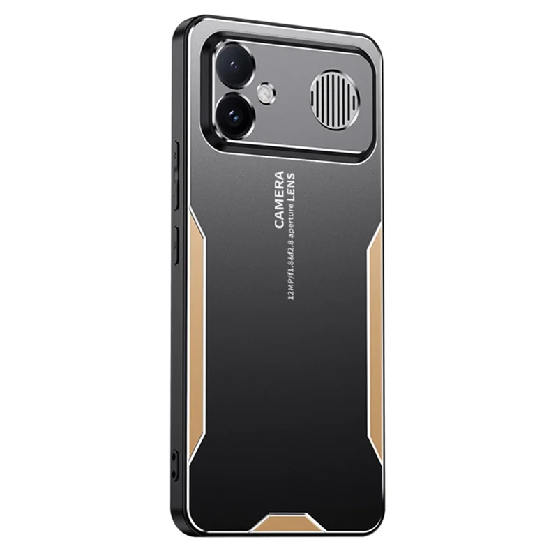 Cover per Xiaomi Redmi K90 Max 5G in Lega di Alluminio, TPU e PC - Oro