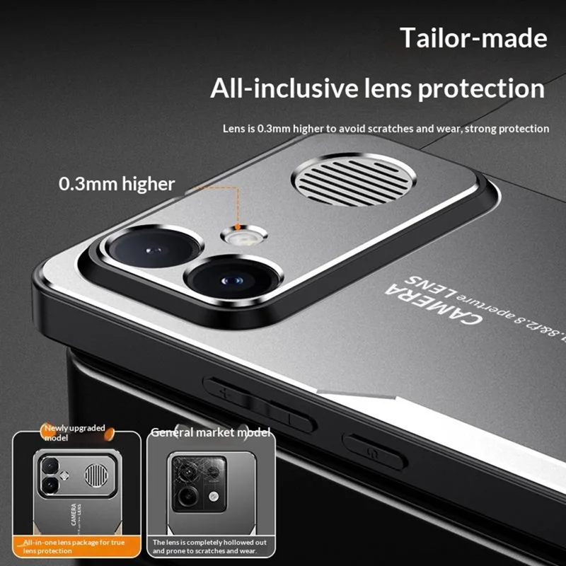 Cover per Xiaomi Redmi K90 Max 5G in Lega di Alluminio, TPU e PC - Oro