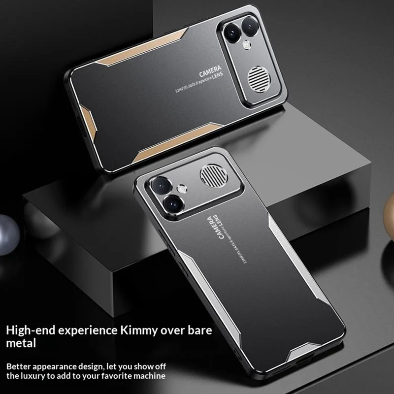Cover per Xiaomi Redmi K90 Max 5G in Lega di Alluminio, TPU e PC - Oro