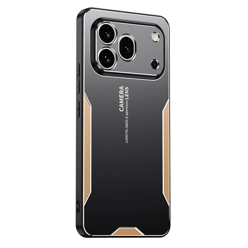 Funda para Honor 600 Pro 5G, carcasa trasera de aleación de aluminio, TPU y PC - Dorado