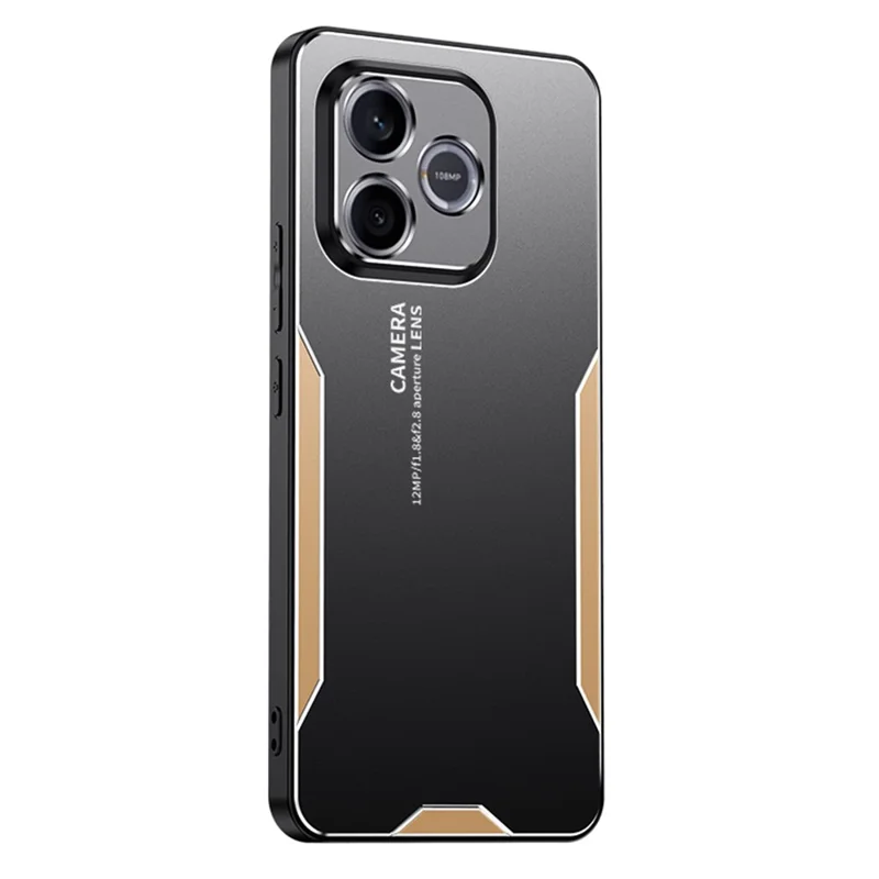 For Honor X80i 5G Phone Case Aluminium Alloy TPU PC Back Cover - Gold