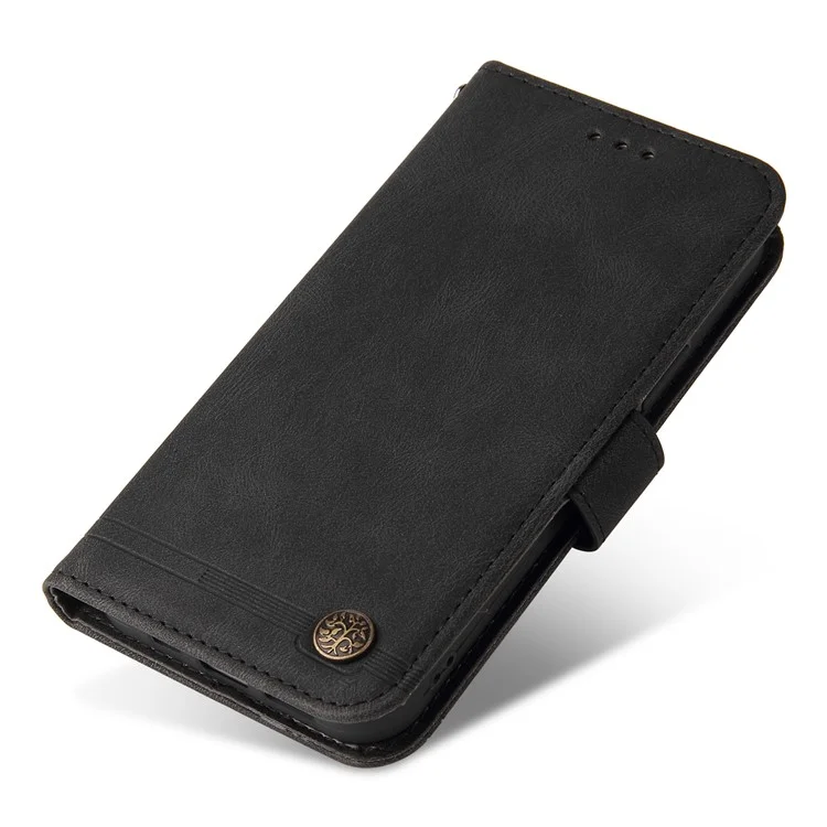 For Xiaomi Redmi Note 12 Pro+ 5G Leather Wallet Cases Skin Touch Phone Cover Stand with Strap - Black
