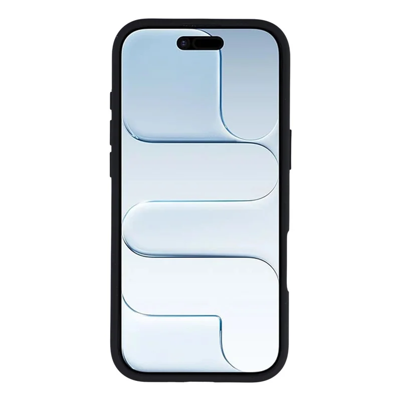 For iPhone Air Magnetic Case Large Viewing Window TPU + PC Shockproof Phone Cover - Black