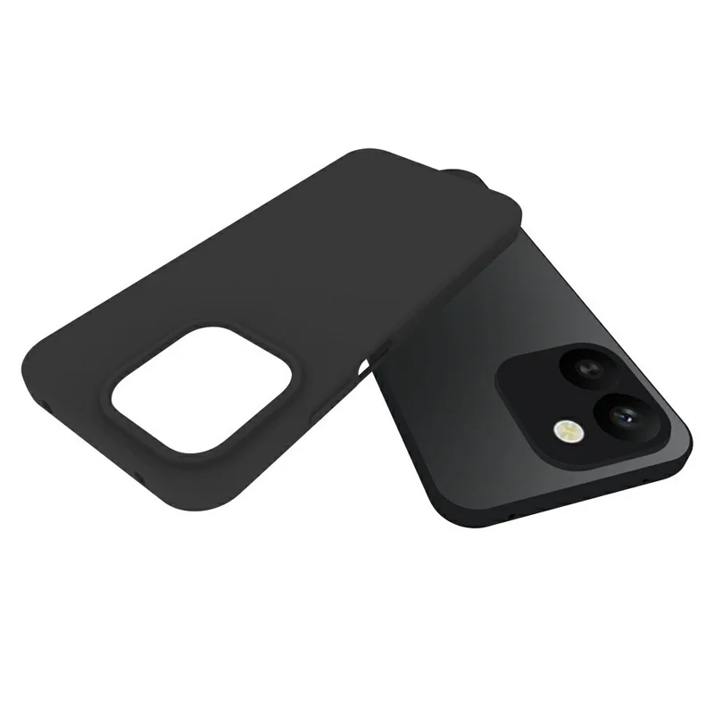 For Honor 600 Smart 5G Case Matte Finish Soft TPU Phone Cover - Black