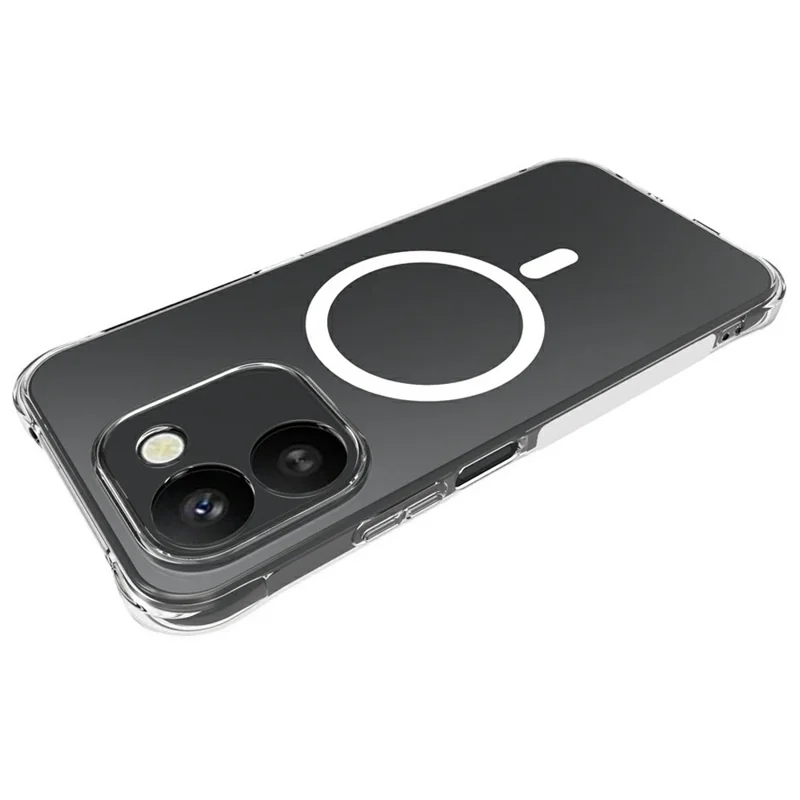 Bulk Purchasing for Honor 600 Smart 5G Magnetic Case TPU Anti-drop Phone Back Cover - Transparent