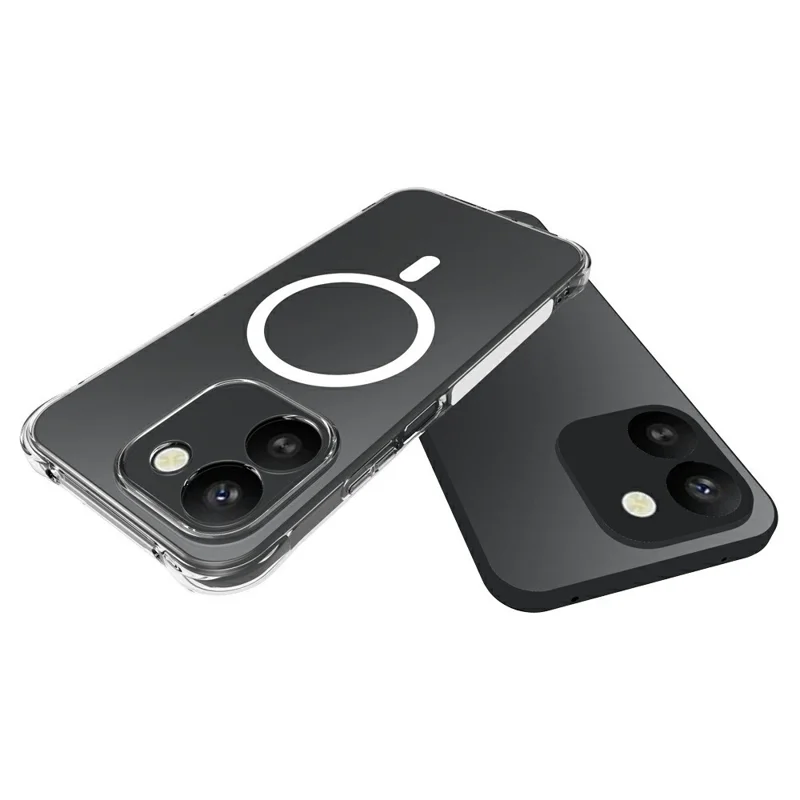 Bulk Purchasing for Honor 600 Smart 5G Magnetic Case TPU Anti-drop Phone Back Cover - Transparent