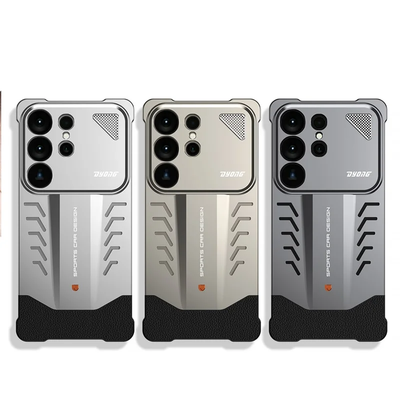 DYONG For Samsung Galaxy S26 Ultra Metal Case Snap-Open Design Heat Dissipation Shockproof Phone Cover - Titanium Silver