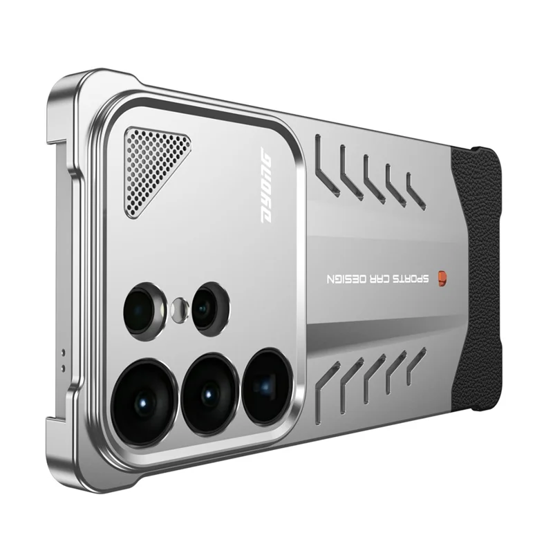 DYONG For Samsung Galaxy S26 Ultra Metal Case Snap-Open Design Heat Dissipation Shockproof Phone Cover - Titanium Silver