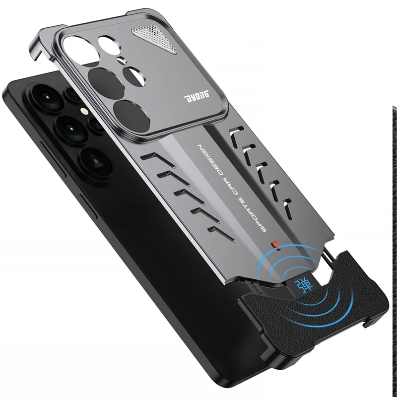 DYONG For Samsung Galaxy S26 Ultra Metal Case Snap-Open Design Heat Dissipation Shockproof Phone Cover - Titanium Silver