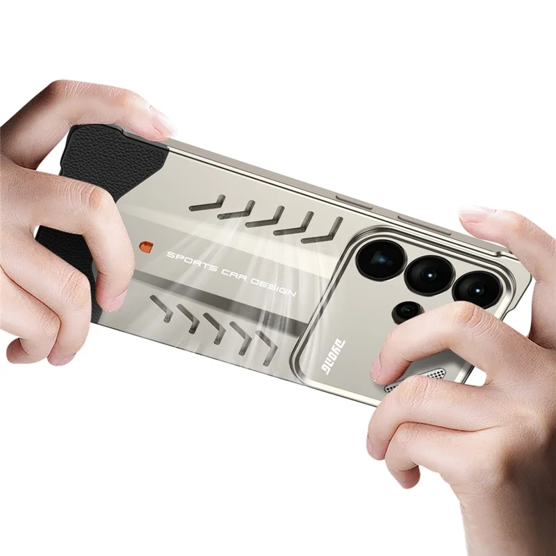 DYONG For Samsung Galaxy S26 Ultra Metal Case Snap-Open Design Heat Dissipation Shockproof Phone Cover - Titanium Silver