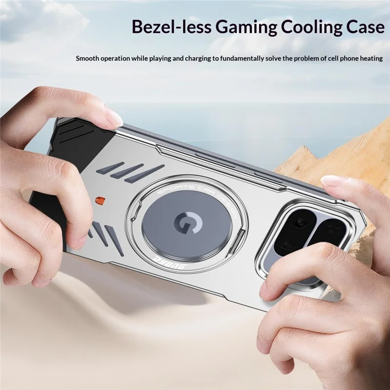 DYONG For Google Pixel 10 Pro Fold Metal Case Frameless Hollow Heat Dissipation Phone Cover with Kickstand - Tarnish