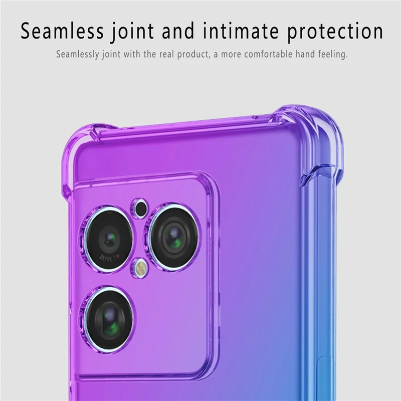 Für Sony Xperia 1 VIII Hülle Gradientenfarbe TPU Anti-Drop Handyhülle - Rosa / Gold