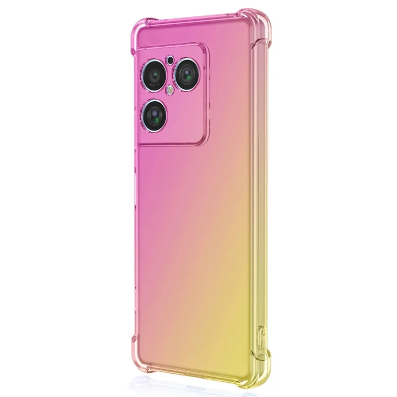 Für Sony Xperia 1 VIII Hülle Gradientenfarbe TPU Anti-Drop Handyhülle - Rosa / Gold