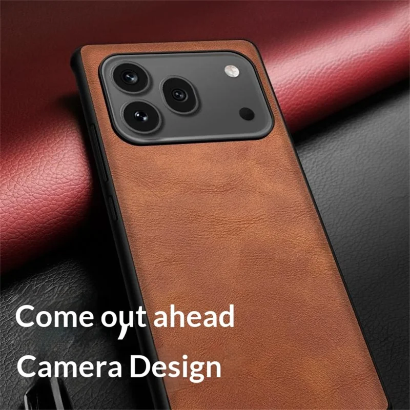 For Honor 600 Pro 5G Case Retro Leather Coated PC + TPU Phone Cover - Black