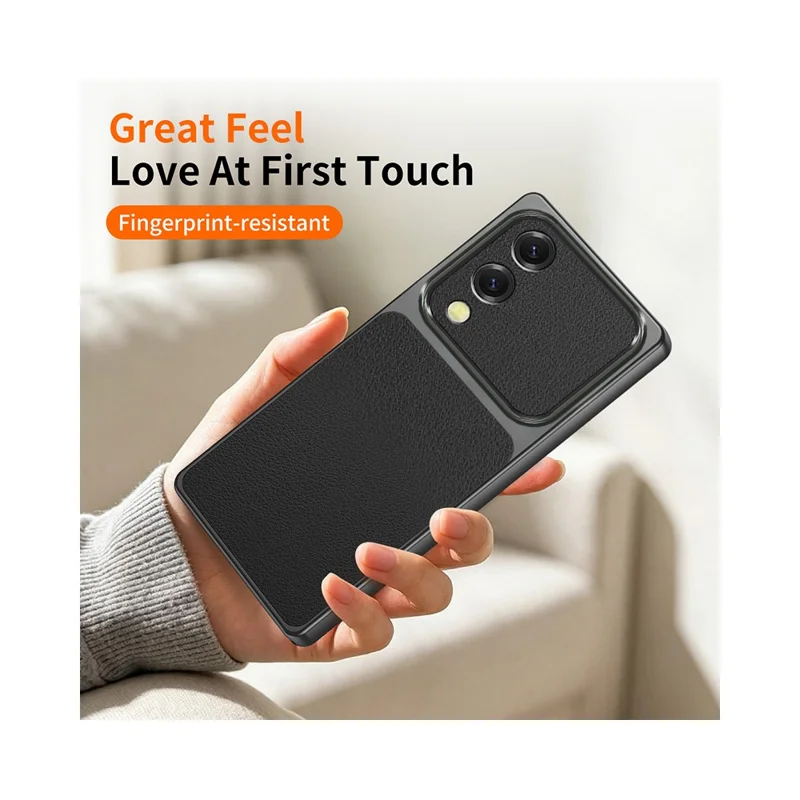 For Samsung Galaxy S25 Edge Case Sheepskin Texture Leather Coated TPU Phone Cover with Precise Camera Cutouts - White