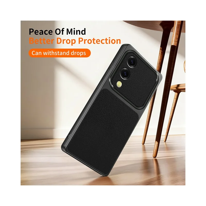 For Samsung Galaxy S25 Edge Case Sheepskin Texture Leather Coated TPU Phone Cover with Precise Camera Cutouts - White