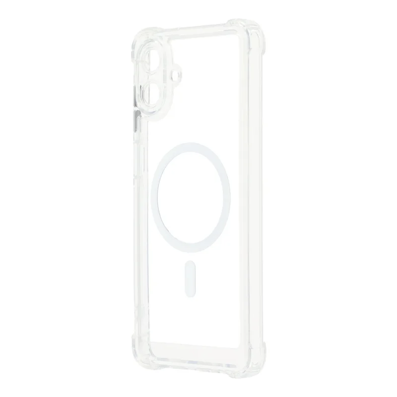 Magnetic Case For Samsung Galaxy A07 4G  /  5G Electroplated Buttons PC TPU Shockproof Clear Cover - Transparent