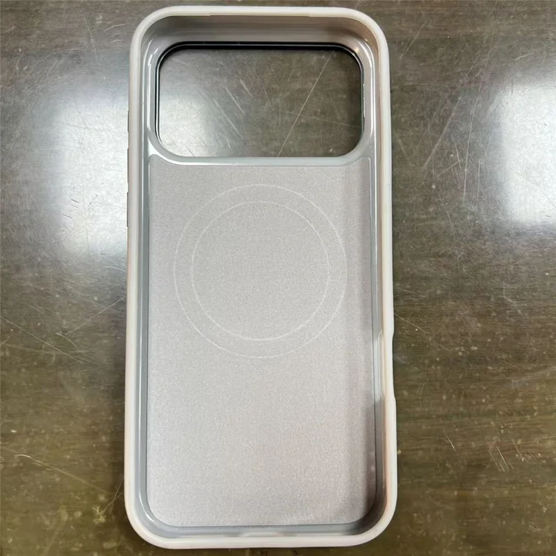 För iPhone 17 Pro Max Magnetisk Hölk med Fästningsruta, Grid-mönster, PU-läder, TPU, Telefonhölse - Svart