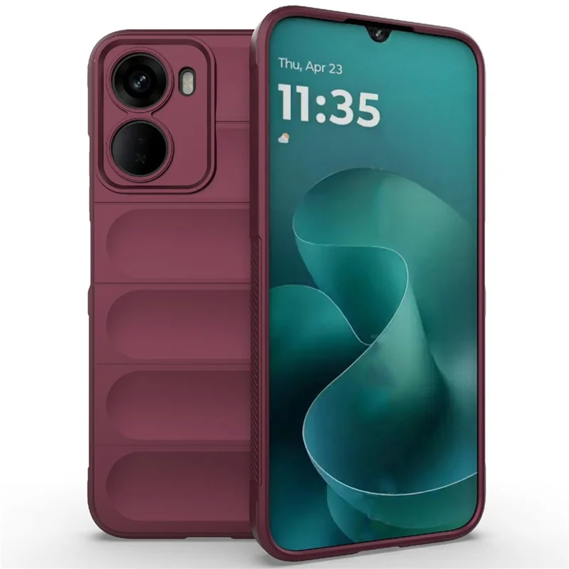 For Xiaomi Redmi 15a 5G  /  R70 5G Phone Case Anti-Drop Soft TPU Rugged Back Cover - Wine Red