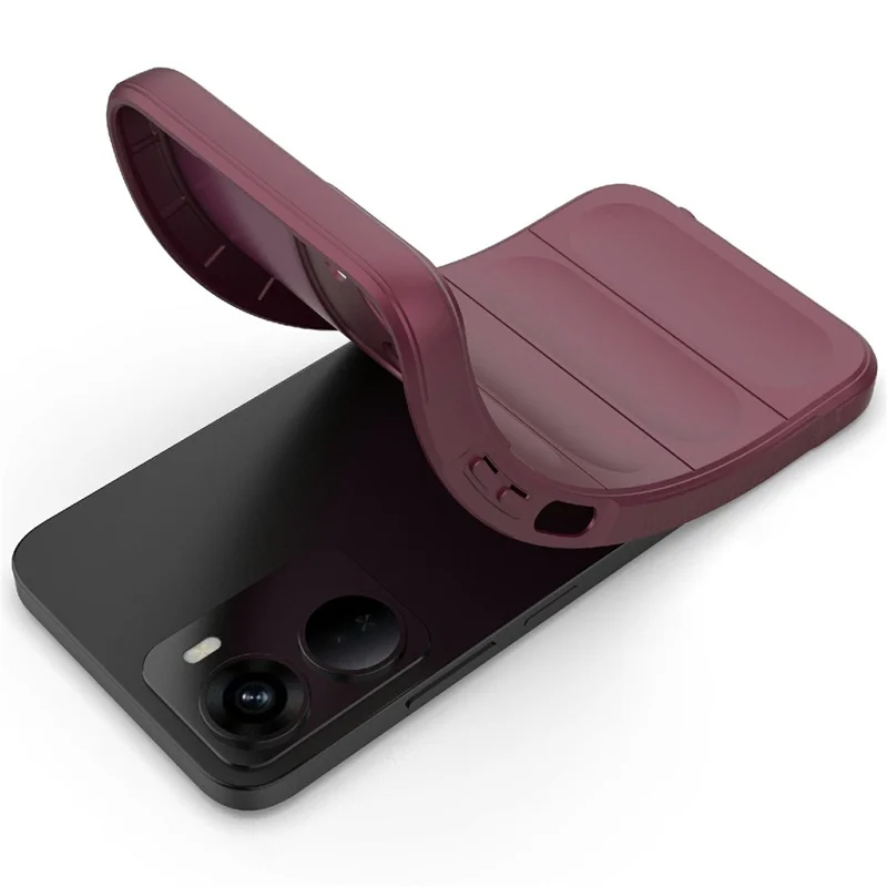 For Xiaomi Redmi 15a 5G  /  R70 5G Phone Case Anti-Drop Soft TPU Rugged Back Cover - Wine Red