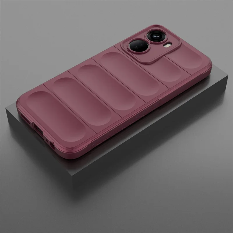 For Xiaomi Redmi 15a 5G  /  R70 5G Phone Case Anti-Drop Soft TPU Rugged Back Cover - Wine Red