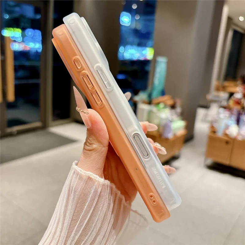 For iPhone 17 Pro Case Rotating Kickstand TPU + PC Phone Protective Cover - Orange