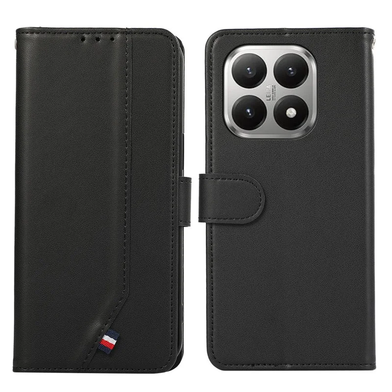 For Xiaomi 17T Case RFID Blocking Flip Leather Phone Cover - Black