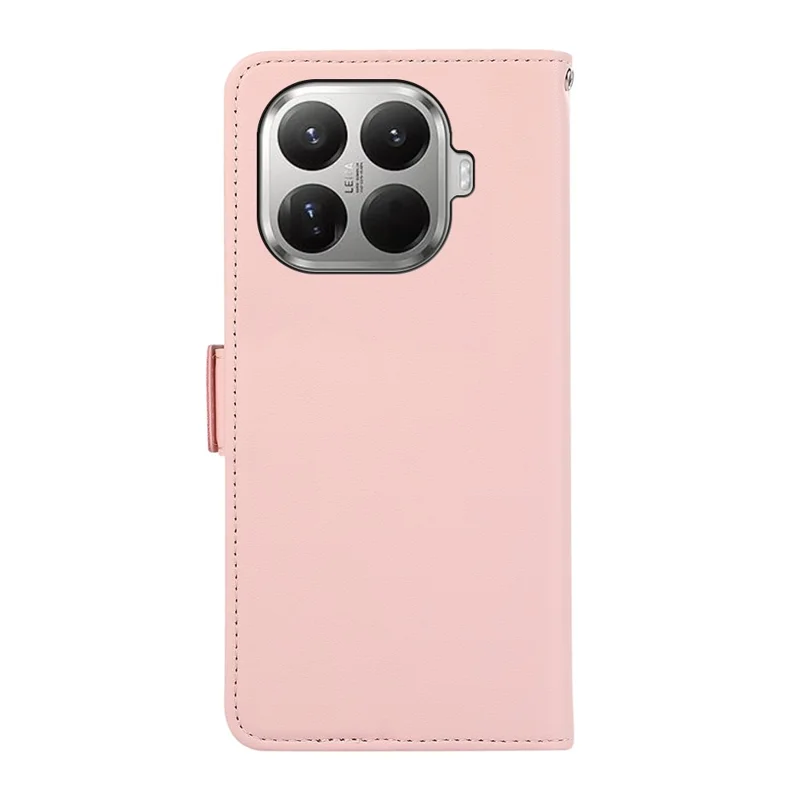 ABEEL For Xiaomi 17T Pro Case Leather Phone Cover with RFID Blocking Wallet - Pink