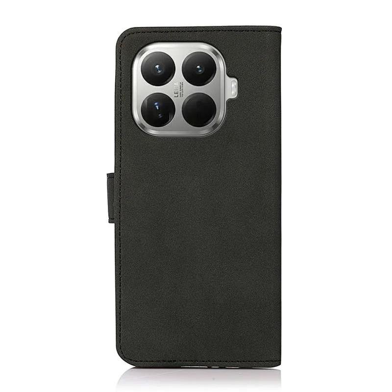 KHAZNEH For Xiaomi 17T Case Anti Scratch PU Leather Wallet Stand Phone Cover - Black