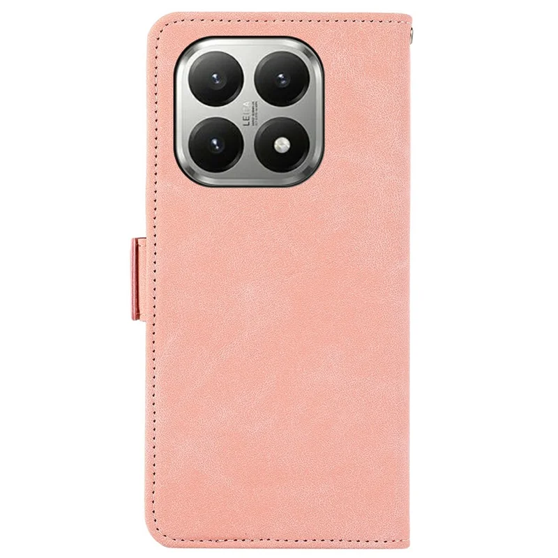 ABEEL For Xiaomi 17T Pro Case PU Leather Folio Stand View RFID Blocking Phone Cover - Pink