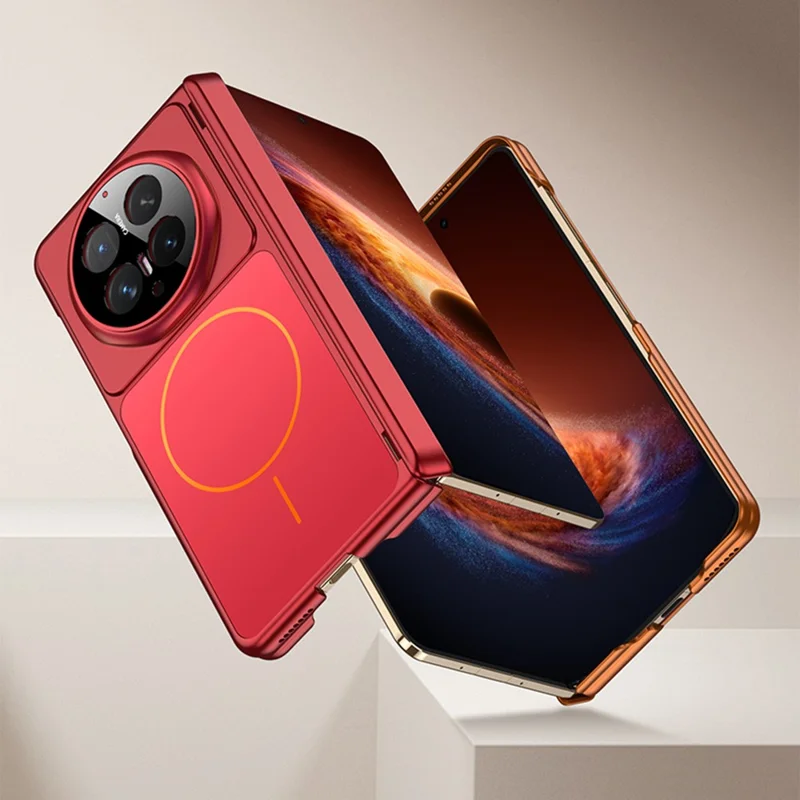 GKK para Honor Magic V6 5G Funda Magnética Dura de PC Ultradelgada con Protector de Pantalla - Naranja