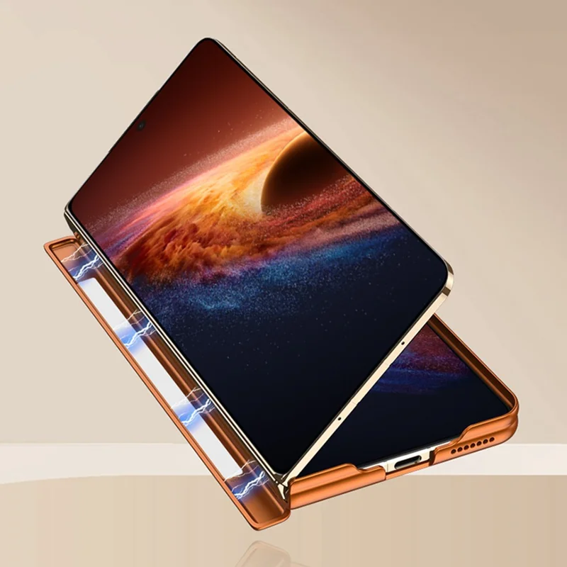 GKK para Honor Magic V6 5G Funda Magnética Dura de PC Ultradelgada con Protector de Pantalla - Naranja