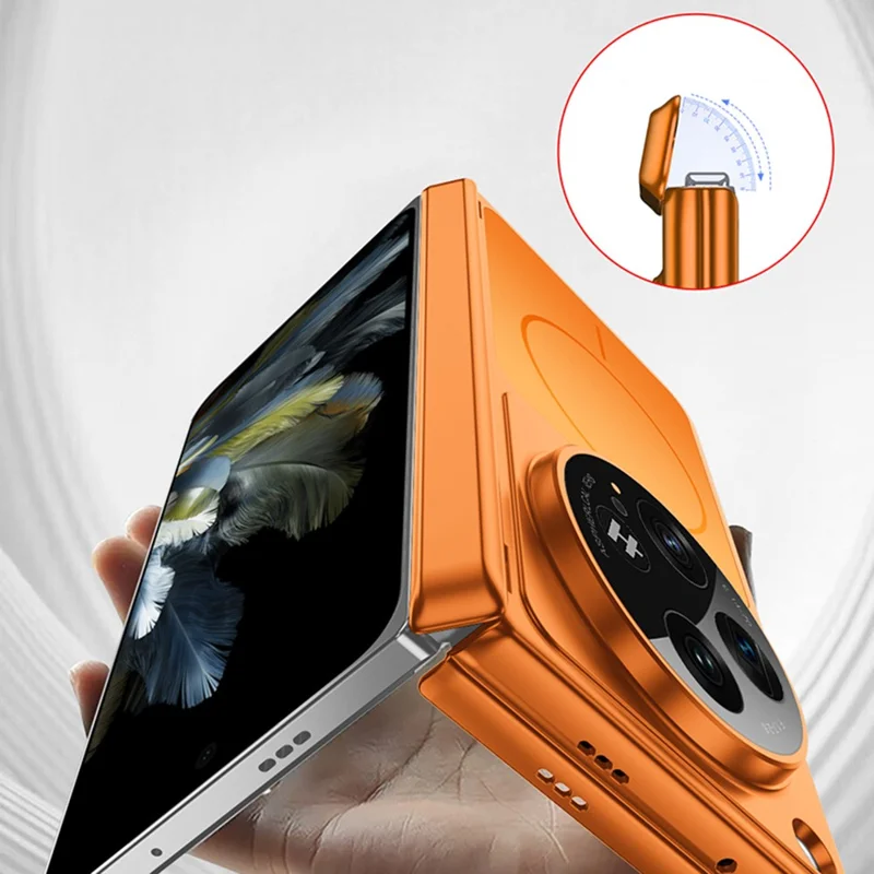 GKK for Oppo Find N3 5G Magnetic Case Hard PC Ultra Thin Protective Cover with Screen Protector - Silver