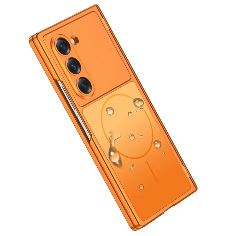 GKK til Samsung Galaxy Z Fold6 5G Magnetisk Case Matt PC Telefonbeskytter med Transparent Skærmbevaren - Sort