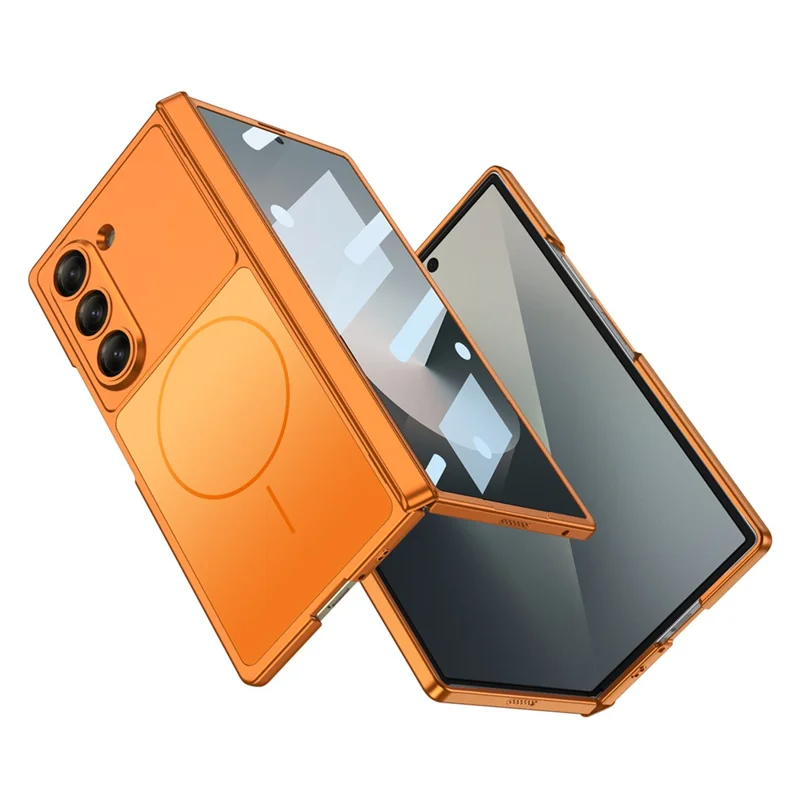 GKK til Samsung Galaxy Z Fold6 5G Magnetisk Case Matt PC Telefonbeskytter med Transparent Skærmbevaren - Sort