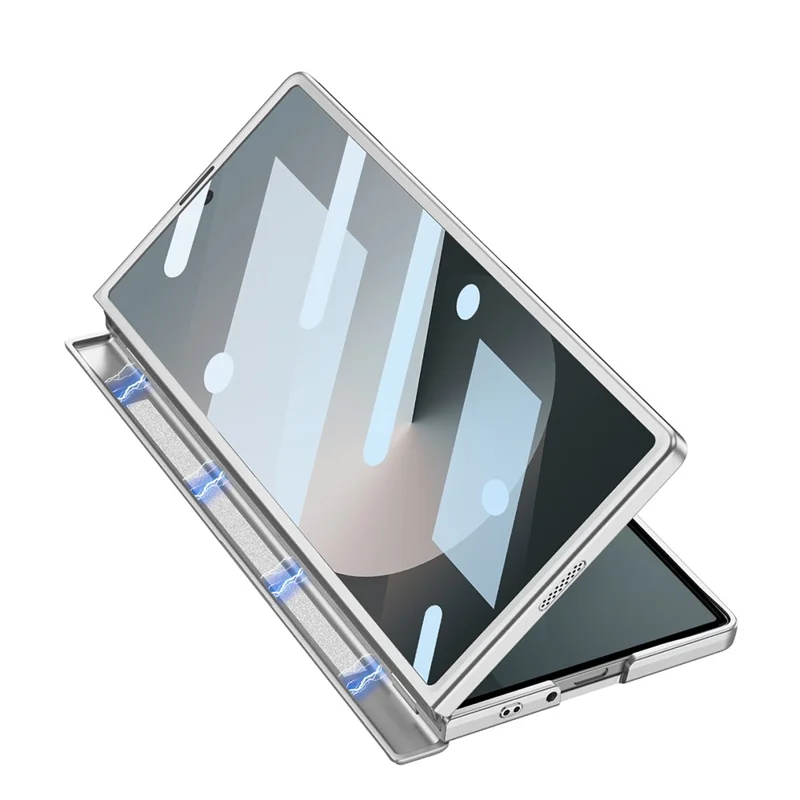 GKK til Samsung Galaxy Z Fold6 5G Magnetisk Case Matt PC Telefonbeskytter med Transparent Skærmbevaren - Sort