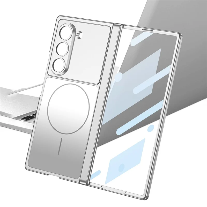 GKK til Samsung Galaxy Z Fold6 5G Magnetisk Case Matt PC Telefonbeskytter med Transparent Skærmbevaren - Sort