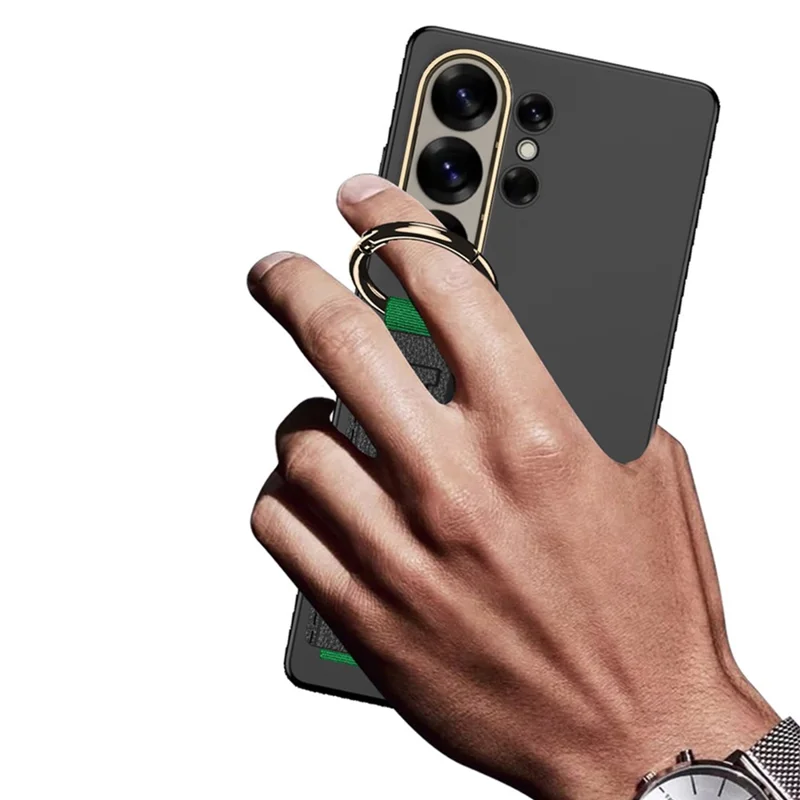 GKK For Samsung Galaxy S26 Ultra Case with Silicone Hand Band Hard PC Phone Back Cover - Titanium Grey